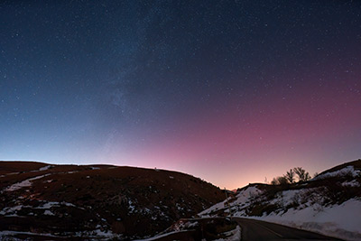 Miniatura: aurora SAR e Via Lattea ad Aschi